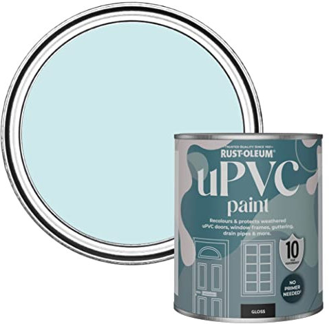 Rust-Oleum Blue uPVC Door and Window Paint In Gloss Finish - Duck Egg 750ml
