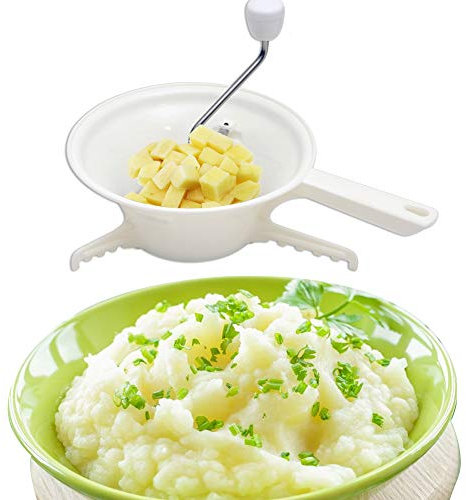 Passaverdure rotante con 3 dischi, ergonomico a manovella per s alsa di pomodoro, composta di mele, purea, purè di patate, marmellate, omogeneizzati, per la