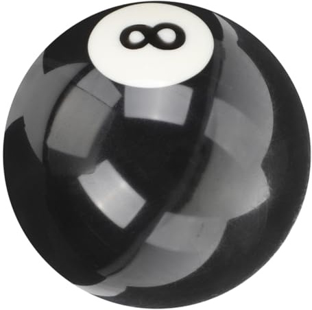 Gogogmee Pallina da Biliardo Nero Numero 8 in Resina Calibrata e Bilanciata Tecnologia Laser, Sfera Rotonda per Allenamento e Sostituzione, Design Creativo per Partite Casalinghe