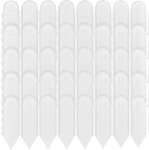 Veemoon Valla de Jardinería Portátil de Plástico 15 Cm de Alto y 2 M de Largo, Cerca Decorativa para Bordes de Césped y Parterres en Patio y Jardín
