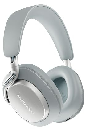 Bowers & Wilkins Px8 S2 brusreducerande trådlösa hörlurar – pärlblå | Med Bluetooth-ljud och snabbladdning, 30 timmars högupplöst uppspelning och inbyggd mikrofon