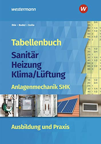 Tabellenbuch Sanitär-Heizung- Lüftung / Tabellenbuch Sanitär-Heizung-Klima/Lüftung: Anlagenmechanik SHK Ausbildung und Praxis: Tabellenbuch