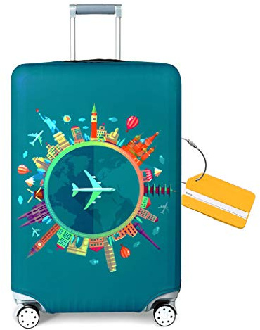OrgaWise Luggage Cover con Cremallera, Suave de Anti-Polvo, Elástico Cabe 18-32 Pulgadas Funda Maleta