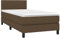 vidaXL Boxspringbett mit Matratze LED Bettgestell Einzelbett Polsterbett Bett Bettrahmen Lattenrost Hotelbett Schlafzimmerbett Dunkelbraun 80x200cm Stoff