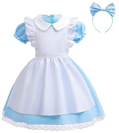 Lito Angels Déguisement Robe Princesse Fille 12-14 ans, Bleu