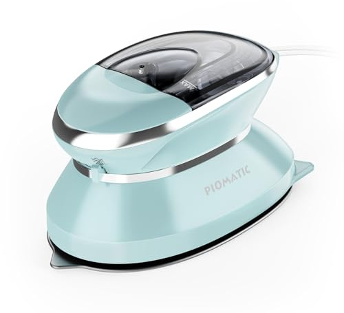 PIOMATIC Travel Iron Mini with Steam for Clothes with Dual Voltage, Portable Mini Ironing Machine with Non-Stick Soleplate, Small Iron for Sewing, Quilting and Handcraft