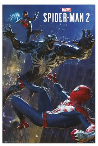 Grupo Erik Póster Marvl Spider Man 2 - Impresión artística para salón o dormitorio decorativo - Tamaño: 61 x 91 cm - Licencia Oficial