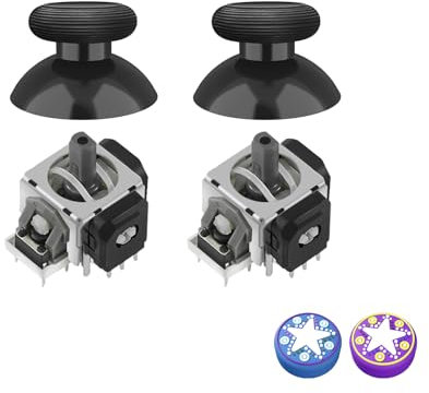 AKNES GuliKit TMR Electromagnetic Joysticks for DualSense PS5 / DualSense Edge Controller, Sticks Replacement Accessories for Playstation 5 Controller, Thumbstick Caps included