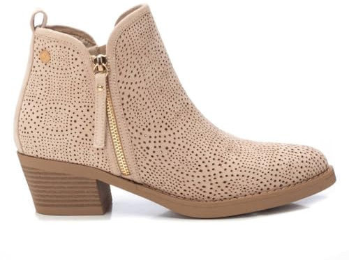 XTI - Botín Mujer Beige - Calzado Cómodo y Versátil - Moda casual - Modelo 14388601 (Talla 38)