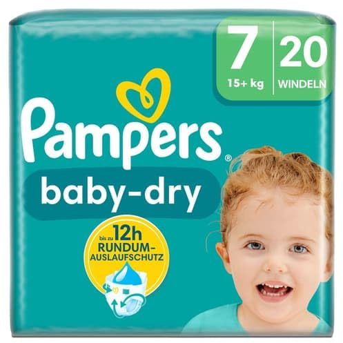 Pampers Baby-Dry Größe 7, 20 Windeln, 15kg+ (20 Stk)