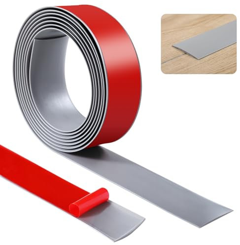 Gucass Profilé de transition imperméable et autocollant en vinyle, 3 m x 5 cm de large, bande de transition, non perforée, bande de recouvrement pour moquette, carrelage, bois, stratifié