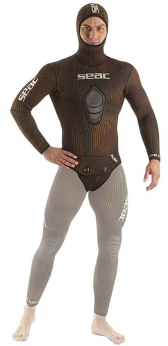 Seac Alga, giacca in neoprene da 5 mm per apnea e pesca subacquea, cappuccio inlcuso, 5 MM, S