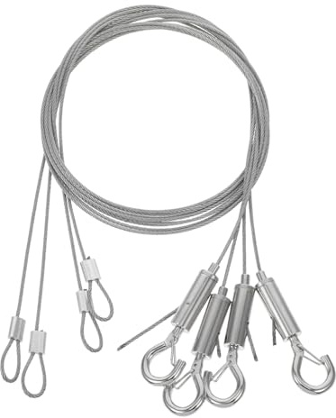 POPETPOP 4piezas Accesorios De Cuerda Para Colgar Cuadros Ajustables Con Ganchos Para Galerías Cuerda De Metal Resistente Hogar Para Soporte De Pared Para Cuadros y Fotos