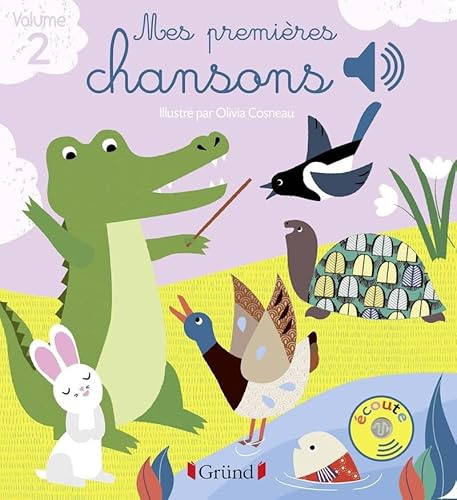 Mes premières chansons volume 2 Livre sonore avec 6 puces Dès 1 an