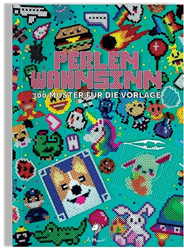 La Manuli Bügelperlen Vorlagenbuch - 300 kreative Muster für Bügelperlen 5mm, 20 Kategorien für alle Fähigkeitsstufen - Perfekt passend für 14,5 x 14,5 cm Schablonen