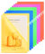 ZCZN 10 Pcs Chemises Plastique, A4 Pochette Porte Document 5 Couleurs Transparents Plastique Chemise Trieur pour Ranger ou Classer Papiers, Documents, etc - 31 * 22 cm