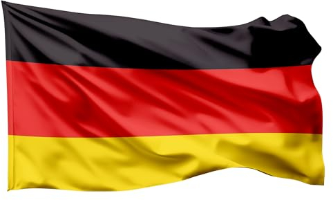 Deutschland Flagge 60 x 90 cm- EM 2024 Fahne - Fanartikel - strapahrzierfähiges Polyester & Metallösen (60 * 90)