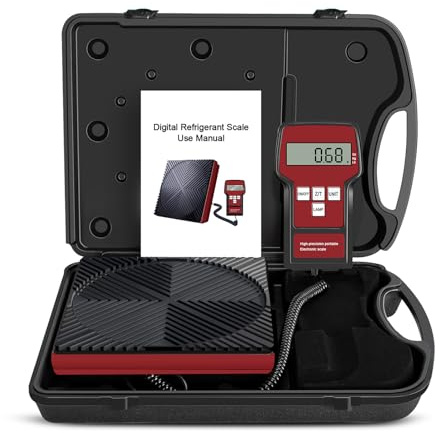 Balance électronique pour réfrigérant, 100 kg, balance de charge de réfrigérant électronique, Convient aux balances fréon R32 et R454B, balance de récupération pour CVC, AUTO AC (ACS-100A)
