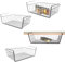 Unterregal Aufbewahrungskorb, 4 Stück Hängekorb Metall Hängekorb Regal Unter Schrank Hängekorb Metall Korb-Organizer Regaleinhängekorb für Küche, Büro, Speisekammer, Bad, Schrank, Schwarz