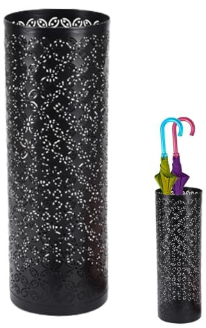 Porte Parapluies En Métal | Seau Rond pour Parapluie | Porte Parapluie pour Entrée Seau À Parapluie Créatif Creux | Support de Parapluie pour Vase de Sol Simple Pour Entrée Maison Bureau Hôtel
