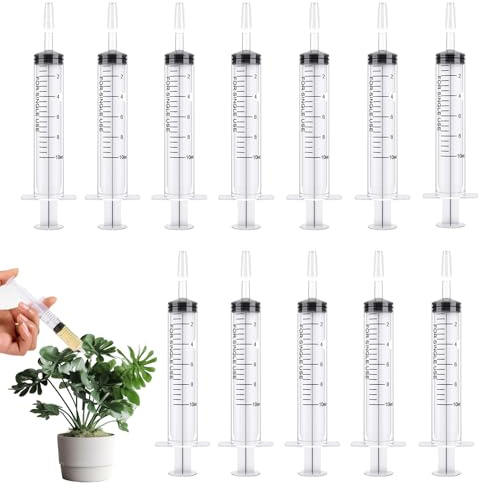 10 ml stor råmjölsspruta, 12 st. ingen nål spruta, doseringsspruta utan nål, steril vätskefrisättningsspruta, graderad plastspruta för husdjursmatning