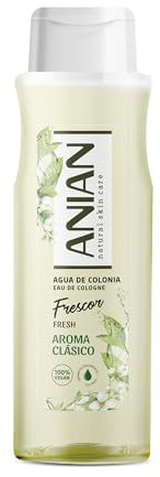 ANIAN - Agua de Colonia Frescor, 750 ml, Eau de Toilette, Aroma Fresco y Clásico, Agua Fresca Pensada para Toda la Familia, Colonia Niños y Adultos, Apta para Veganos