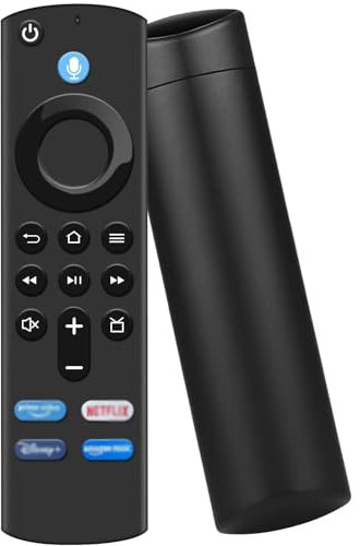 Replacement Voice Remote Fit for TV Remote (4k, 2nd Gen,3rd Gen, Lite), and fit for Smart TVs Cube (1st Gen and Later) with 4 Shortcut Keys