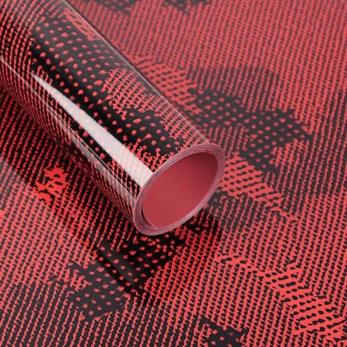 Film autocollant en vinyle pour voiture, moto, vélo, bricolage intérieur et extérieur - Rouge - 150 x 30 cm