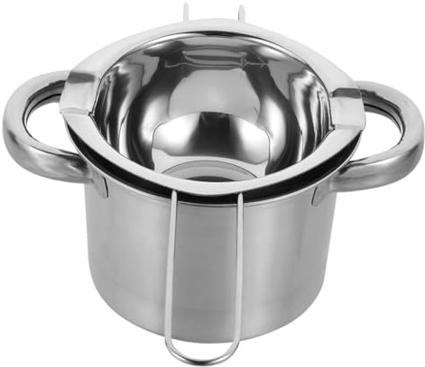 ARTSEWPLY Pentole Per Bagnomaria in Acciaio Resistente Pentola Per Sciogliere Cioccolato Dolci Burro Formaggio Caramelle Cera Design Leggero e Facile Da Pulire e Conservare