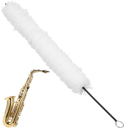 Kisangel Cepillo Limpiador para Flauta Profesional, Hisopo de Algodón con Alambre Resistente y Mango Ergonómico, Accesorio Ligero para Limpieza Interna de Instrumentos de Viento