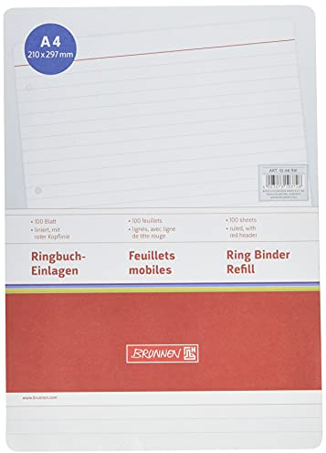 Ringbucheinlagen A4 100Blatt liniert