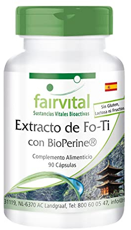 Fairvital | Fo-Ti Extract - Bulk Pack for 3 Months - Vegan - HIGH Dosage - 90 Capsules - He Shou Wu