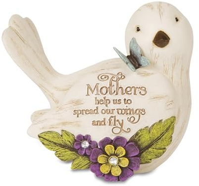 Pavilion Gift Company 41046 Simple Spirits Mother Bird Figurine, 3-1/2-Inch, Beige
