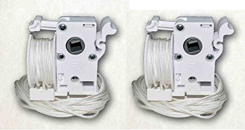 White Pre-Corded Tilter for 2 Horizontal Window Blinds (2 Qty)