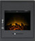 Adam Oslo Electric Inset Stove in Black with Remote Control