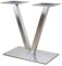 Tischbeine Metall Tischgestell V-Form/X-Form - Tischfuß Silber Edelstahl Untergestell Höhe 70cm (V-Form)