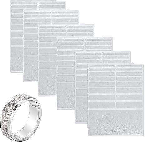 ZEACCT 6 Feuilles Ajusteur Taille Bague, Ajusteur Rglage Bgue Ajusteur Taille DAnneau Ajusteur Bague pour Fixation DAnneaux Larges Taille Taille Sadapte à Tutes Bagues Invisible Taille Bague