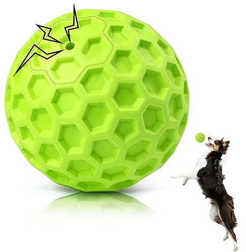 DISSKNIC Indestructible Squeaky Dog Balls, Interactive Dog Toys for Aggressive Chewers Large Breed for Relieving Anxiety, Dog Chew Toys Balls for Aggressive Chewers, Outdoor Dog Toys Dog Water Toys