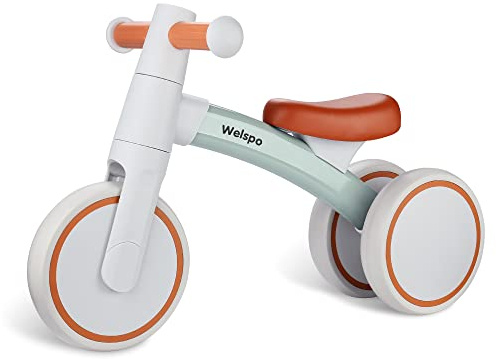 welspo Bicicleta de Equilibrio sin Pedales para Niños a Partir de 1 año, Primera Bicicleta para Niños, Cómoda y Ligera Segura para niños como Regalo y Juguete-roja y Verde