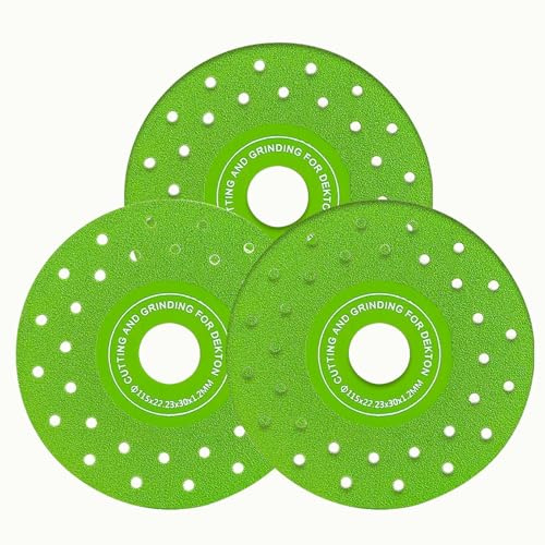 3 Pcs 115mm Diamond Cutting Discs Saw Blade For Angle Grinder, Cutting Discs 115mm For Clean Cut On Porcelain、Ceramics，Wheel - Size 115mm X22.23mmx 1.7mm