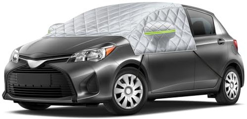 kswiown Housse de Pare-Brise Compatible avec Toyota Yaris, Protection Neige et Antigel pour Fenêtre Avant avec Bande Réfléchissante, Épaissie pour Garder au Chaud
