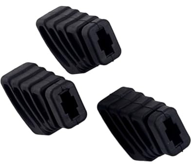 HOMOCONO 3 Pezzi in Gomma Neri per Supporto Piatti Batteria, Antiscivolo, Grande Misura Wc10, per Stabilità e Protezione Strumenti Percussione