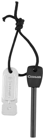 Coghlan's Flint Striker Firestarter Tool for Camping, Hiking, Emergency Survival, and Outdoor Ignition – Durable Ferrocerium Rod with Waterproof Portable Design