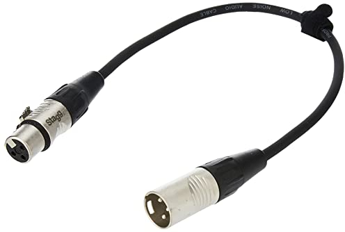 Stagg 25019310 Patch-Kabel (0,3m, 1x XLR Stecker/1x XLR Buchse)