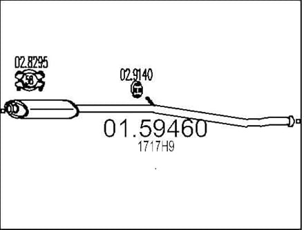 MTS Silencieux intermédiaire Silencieux Intermédiaire 01.59460