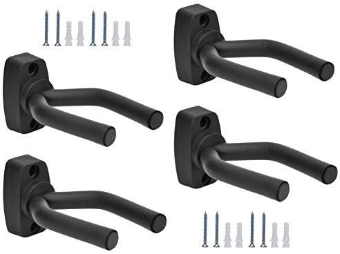 Guitar Hangers for Wall Guitar Wall Hanger Stand 4 Pack Guitar Keep Guitar Wall Mount Hook Holder Mount Display Bioamy Guitar Wall Stand Rack Bracket Most Guitar Bass Accessories Easy To Install