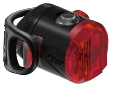 LEZYNE Femto USB Drive Bicycle Rechargeable IPX7 Waterproof Red LED Road Mountain Gravel Bike Rear Light w/Multiple Solid & Flash Modes | Silicone Rubber Mounting Strap Included, 5 Lumens, Black