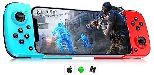 Wireless Game Controller für iPhone, Android, PC, Arvin Bluetooth Mobile Gamepad Joystick für die meisten Arcade, MFi Spiele, Cloud Gaming, COD, Apex, Genshin Impact, mit M1/M2 programmierbaren Tasten
