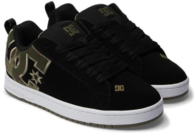Dc Shoes Men's Court Graffik Sneaker, Black/Green, 10.5 UK