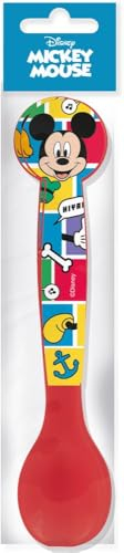 Disney 2er Set Kinder Besteck Mickey Maus Kunststoff rot Mickey Maus Gabel und Löffel
